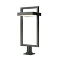 thumbnail image 2 of 1 Light Outdoor Pier Mounted Fixture Frame Finish Black, 2 of 3