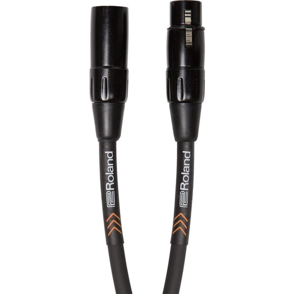 Roland Câble de Microphone XLR Robuste Série Noire, 25 Pieds (RMC-B25)