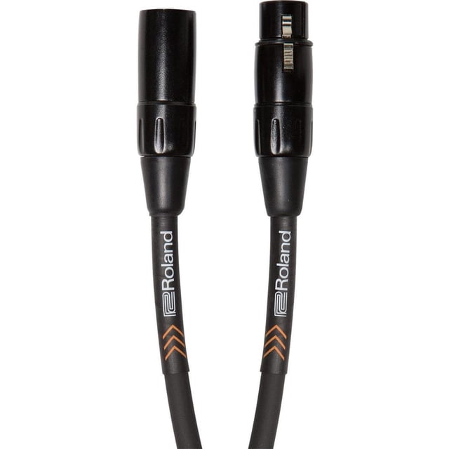 Roland Câble de Microphone XLR Robuste Série Noire, 25 Pieds (RMC-B25)
