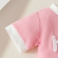 thumbnail image 5 of Gibobby Toddler Baby Girl Clothes Contrast Color Summer Outfit Short Sleeve T Shirt Tops and Casual Shorts Infant Set(Pink,2-3 Years), 5 of 9