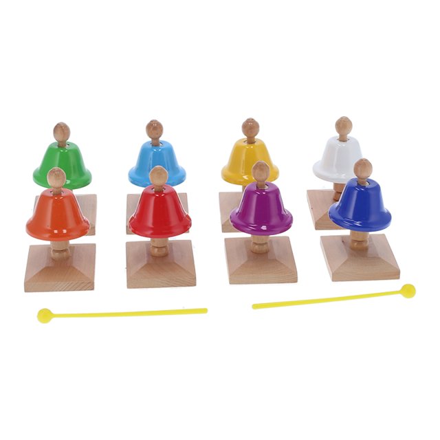 Note Handbells,8Pcs Hand Bells Set Musical Teaching Aids Percussion Versatile Functionality