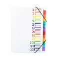 thumbnail image 2 of Todaioua 12 Pocket Expanding File Folder with Rainbow File Folders Organizer Multicolored Pockets A4 Size Document Organizer for Study Offices(A4/Letter Size), 2 of 6