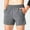 Gray, variant on Running Shorts For Men Qiggri Man Solid-Color Casual Sports Running Zipper Pocket Drawstring Shorts