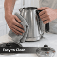 thumbnail image 4 of OVENTE 1.7L Stainless Steel Electric Kettle, 1500W Power, Silver KS777S | Fast Boiling Heater, BPA Free, Cordless Body Design, Auto Shut-Off, Boil-Dry Protection, Indicator Light and Removable Filter, 4 of 8