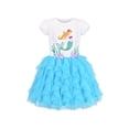 thumbnail image 1 of Robe Fille Bleue Mermaid Plissée Fête Princesse Tulle Tutu 5 Ans, 1 of 6