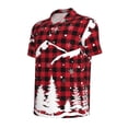 thumbnail image 2 of Rocae Christmas Tree Buffalo Plaid for Men's Short Sleeve Polo Shirt, Quick Drying Performance Moisture Wicking Sports Men's Golf Shirt Small, 2 of 9