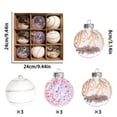 thumbnail image 2 of Christmas Ornaments, Transparent Christmas Balls, Painted Clear Holiday Tree Decorations, 8cm Plastic Christmas Tree Ornaments for Small to Medium Trees and Seasonal Home Decor, 2 of 6
