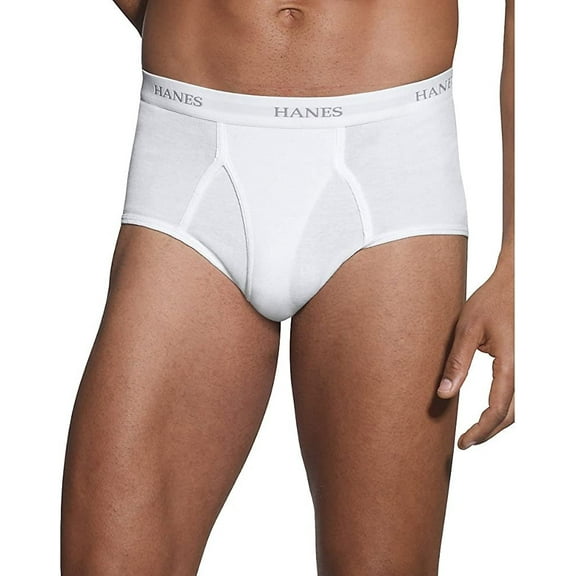 Hanes Tagless Mens No Ride Up Briefs with Comfort Flex Waistband White