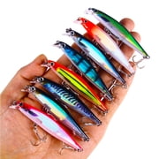 HENGJIA Fishing Lures, Jerkbait for Bass Fishing Minnow Lure Set with Boxes, Fishing Plugs Hard Baits Swimbaits Topwater Lures for Trout Bass Perch Fishing,8pcs