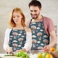 thumbnail image 5 of Blue Background Football Hot Air Balloons Apron-Garden Aprons for Women with Pockets-Cotton Linen Waterproof Kitchen Cooking Gardening Aprons Adjustable for Kitchen,Cooking,BBQ and Salon 33x27 Inch, 5 of 7