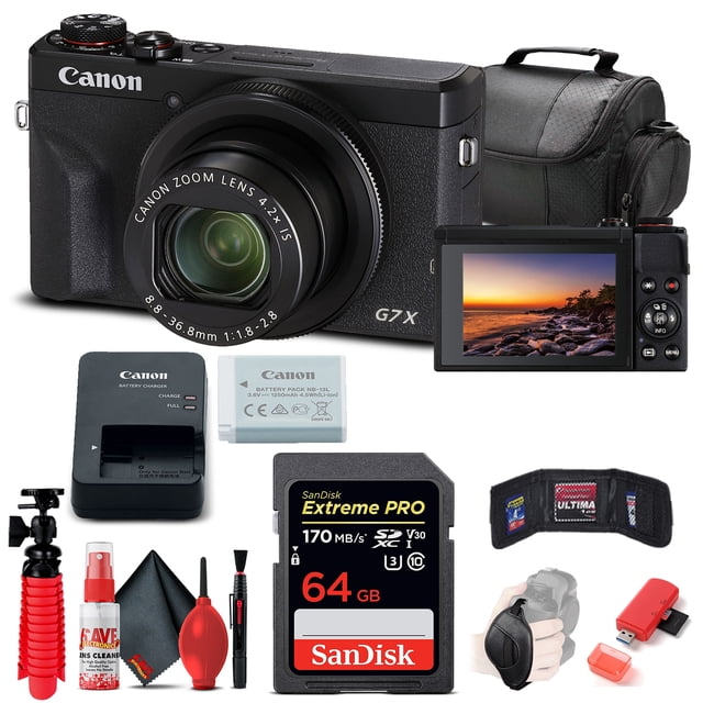 Canon PowerShot G7 X Mark III Digital Camera (3637C001) + 64GB Card + More(International Model)