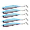 thumbnail image 1 of Advancent 5 uds cebo en forma de T atractivo sintético reutilizable aparejos cebos simulación vívido realista útil señuelo de pesca Pescar Espalda Azul Cuerpo Blanco, 1 of 6