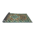 thumbnail image 2 of Ahgly Company Indoor Square Geometric Light Blue Traditional Area Rugs, 3' Square, 2 of 4