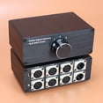 thumbnail image 2 of HIFI audio signal switching selector XLR lossless distribution box 3 in 1 out, 1 in 3 out, for CD decoder amp active speakers, 2 of 2