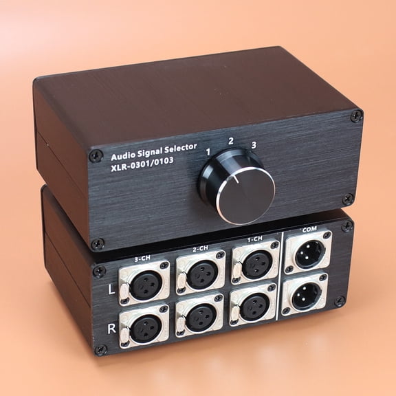 HIFI audio signal switching selector XLR lossless distribution box 3 in 1 out, 1 in 3 out, for CD decoder amp active speakers