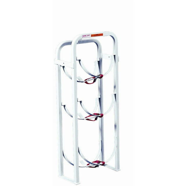 Weather Guard Van Storage System Refrigerant Tank Rack 9863-3-01 Bolts to Wall; Steel; With Straps