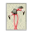 thumbnail image 4 of Stupell Industries Pink Flamingos Intertwining Vintage Hats Shapes Design Graphic Art Gray Framed Art Print Wall Art, Design by Amelie Legault, 4 of 5