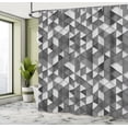 thumbnail image 4 of Ambesonne Geometric Shower Curtain, Abstract Retro Modern Art, 69"Wx84"L, Taupe Grey, 4 of 4