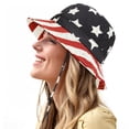 thumbnail image 6 of Zando 4th of July Bucket Hat for Men Women Patriotic American Flag Packable Waterproof Wide Brim Sun Hat Fishing Hiking, 6 of 6