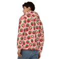 thumbnail image 4 of Wukai Cute Strawberry Print Men's Zip-Up Hoodie,Fleece Full-Zip Hoodie for Men, Hooded Sweatshirt-Large, 4 of 5