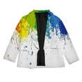 thumbnail image 4 of TIEVOSA Boys Girls' IColorful Sp Lashed Ink Printed Personality Suit Jacket for 5-6 Years(White), 4 of 4