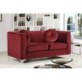 thumbnail image 2 of Meridian Furniture Isabelle Navy Velvet Loveseat, 2 of 11