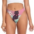 thumbnail image 1 of Fotbe Cats On Broomstick Tanga Sin Costuras para Mujer con Estampado – Panties Invisibles, Transpirables y Cómodos para Uso Diario-X-Large, 1 of 6