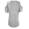 thumbnail image 5 of Tbopshirt Womens Top Tops for Women,Women's Short Sleeve Casual Summer Off Shoulder Tops Loose Blouse T-Shirt, 5 of 5
