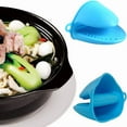 thumbnail image 4 of HEETLY Silicone Pinch Grips, 4-Piece Mini Oven Mitts & Pot Holders Set, 446°F Heat Resistant, Blue & Green, 4 of 7