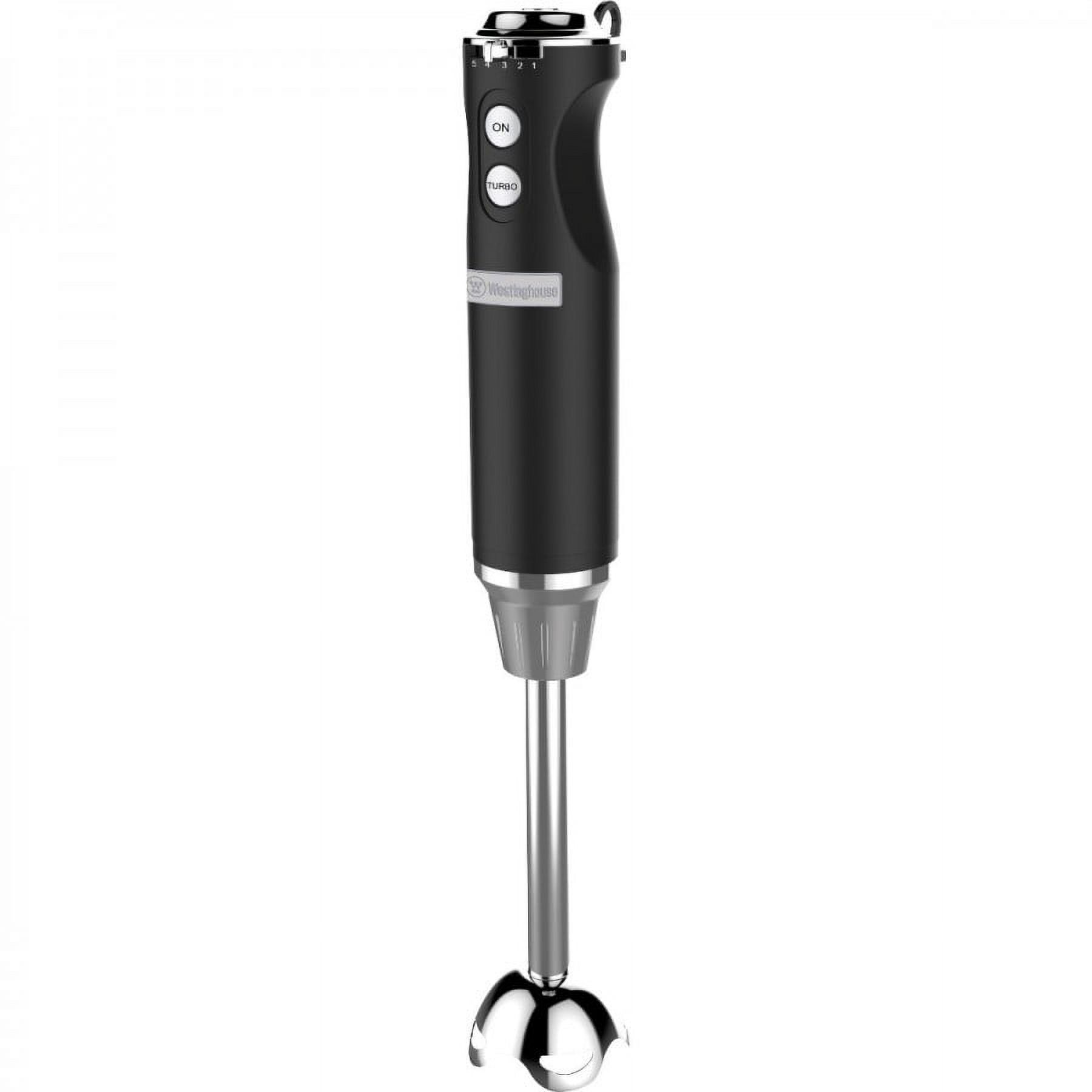 Westinghouse Multi-Speed Immersion Hand Blender (Black), 500 watt Stainless Steel Multipurpose Food Mixer for Purees, Smoothies, Sauces and Soups