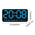 thumbnail image 3 of Qonioi Large Screen Wall Clock, Voice Control Multifunctional Alarm Clock, Temperature Display Living Room Clock, Digital Wall Timepiece, 3 of 7