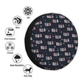 thumbnail image 4 of Fuzoiu USA Print Universal Spare Tire Cover with Buckle Strap, Waterproof Wheel Covers for Jeep, Trailer, RV, Truck and All Car-14 inch, 4 of 6