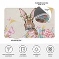 thumbnail image 4 of Bunny Easter Doormat Outdoor Entrance 20"x31.5", Pink Blue Eggs Tulips Floral Rabbit Rustic Absorb Moisture Dirt Door Mats, Non-Slip Rubber Backing Floor Mats Indoor, Low-Profile Front Door Rugs, 4 of 9