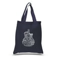 thumbnail image 1 of LA Pop Art Small Word Art Tote Bag - Languages Guitar, 1 of 2
