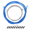 thumbnail image 4 of Juego de fundas para cables de cambio de freno delantero y trasero de bicicleta para bicicleta de montaña y carretera Azul de palanca, 4 of 9
