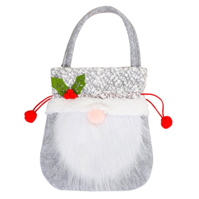 Regalo De Navidad Bolsas De Asas De Muñecas Sin Rostro De Papá Noel Bolsas De Dulces De Navidad Favores De Fiesta Navideña Minnieouse HA040200-02