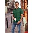 thumbnail image 4 of Thrilos Short Sleeve Polo Shirts for Men Casual Button Down Shirts Knit Solid Color Golf Shirts, 4 of 8
