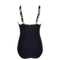 thumbnail image 4 of Maillot de Bain pour Femmes avec Imprimé Multicolore, Design Ajusté, Bas avec Jupe Intégrée, Larges Bretelles Réglables, Fente Latérale, Tenue de Piscine et de Plage Toutes Saisons, 4 of 6