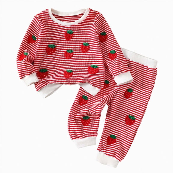 Baby Girl Outfits Toddler Fall Winter Clothes Cute Long Sleeve Sweatshirt Tops Pants Set Infant 2Pcs Clothing