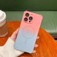 thumbnail image 3 of Magnetic for iPhone 12 Pro Max Case, Compatible with MagSafe,Full Camera Lens Protector Cute Soft Silicone Anti-Drop Shockproof Gradient Case for Women Man (Pink Blue), 3 of 8