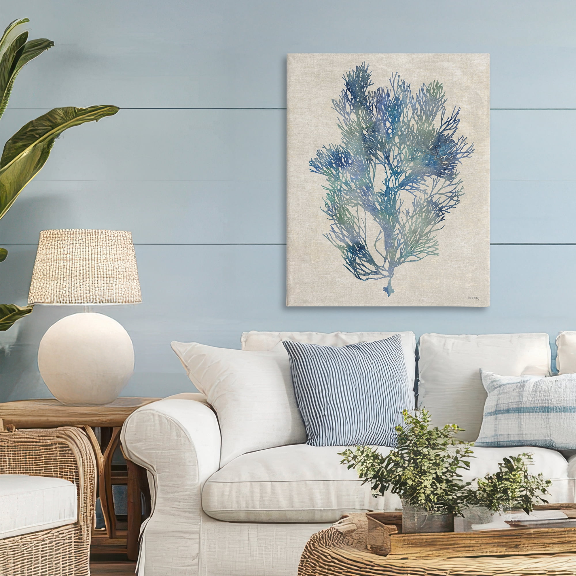 Stupell Industries Misty Blue Coral Study Canvas Wall Art, design by Amber Sterling