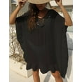 thumbnail image 5 of Beach Coverup Dress Crochet Hollow Out V Neck Swimwear Bikini Batwing Sleeve Swimsuit Cover Ups Bathing Suit Cover Up Alsol Lamesa, 5 of 6