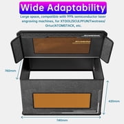 ATOMSTACK Enclosure for La/ser Engraver with 2m Exhaust Pipe, Foldable Fireproof Protective Cover for La/ser Engraving Machine, Isolating Smoke, Odor and Dust, for Most Cutter, 760 * 740 * 420mm