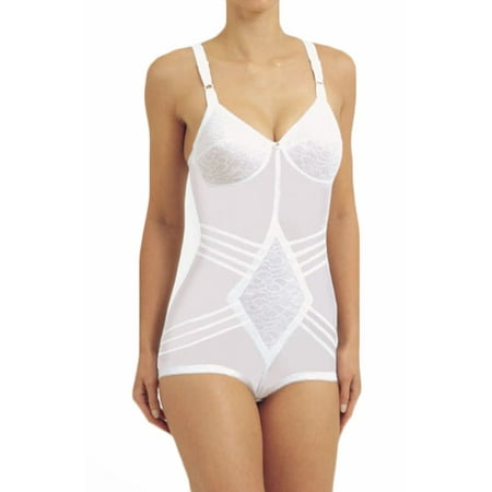 

Women s Rago 9051 Shapette Body Briefer with Contour Bands (White 44B)