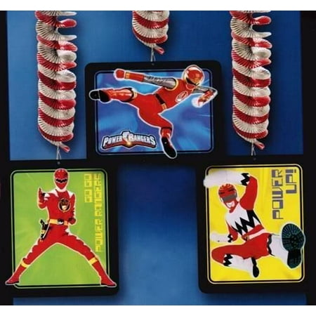 Power Rangers 'Red Ranger' Hanging Swirl Decorations (3ct)
