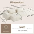 thumbnail image 2 of 130" Cloud Sectional Couch with L-Shape Chaise, Akaber Modern Modular Sofa with Deep Seat, Upholstered Couches for Living Room Bedroom, 2 of 10