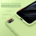 thumbnail image 3 of iPhone SE Case 2022/2020, iPhone 7 8 Case, Silicone Ultra Slim Shockproof Phone Case with [Soft Microfiber Lining], 4.7 inch, Tea Green, 3 of 5