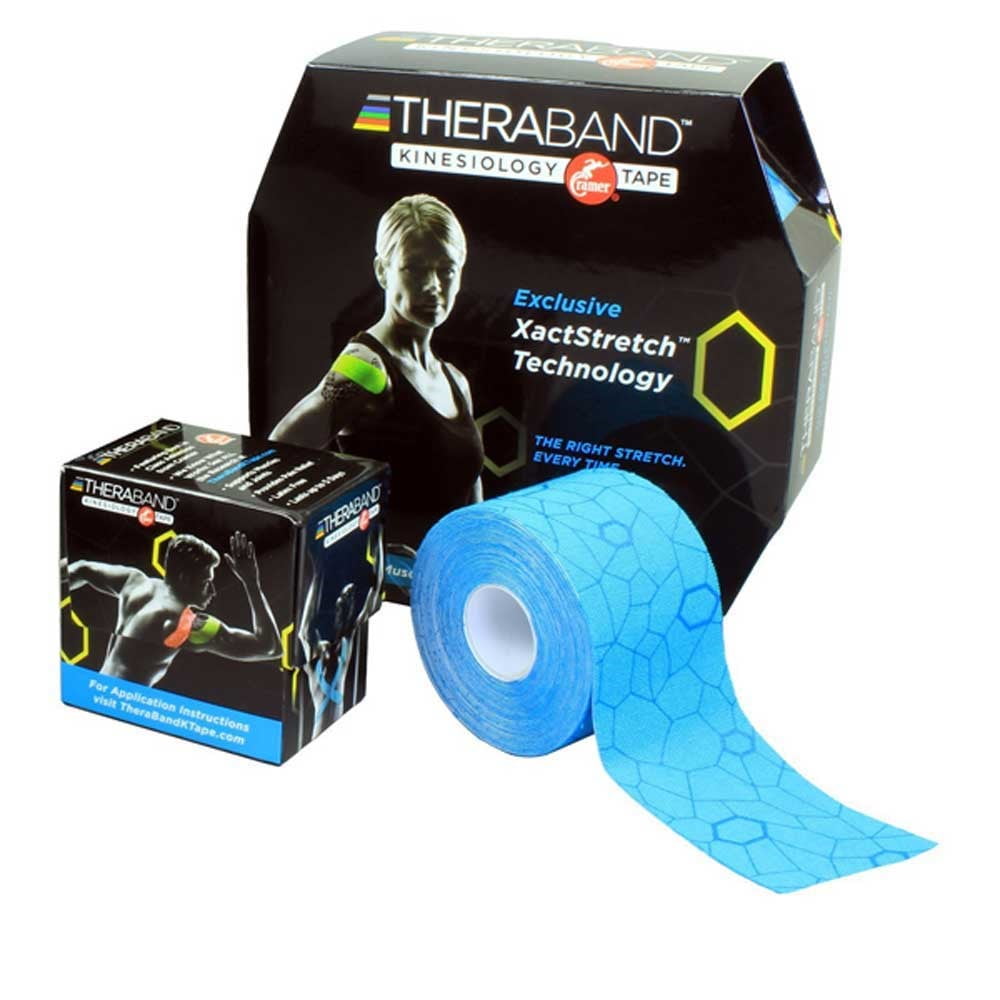 theraband kinesiology tape bulk roll 2" x 103.3' blk/gry