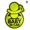 thumbnail image 3 of Reflective Baby On Board Car Window Sticker, Waterproof Vinyl Decal for Bumper Safety Sign, Cute Design, Long Lasting Adhesion, All Vehicles, 5.5x5.5 Inch, 3 of 8