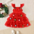thumbnail image 2 of UYYX Toddler Christmas Tutu Dress Baby Girl Sleeveless Layered Tulle Dress Girl Tutu Dress Size 8 Party Holiday Dress for Girls, 2 of 7